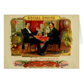 Cartão Etiqueta de Caixa de Cigarro Vintage