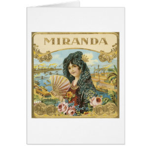 Cartão Etiqueta de Cigarro Miranda