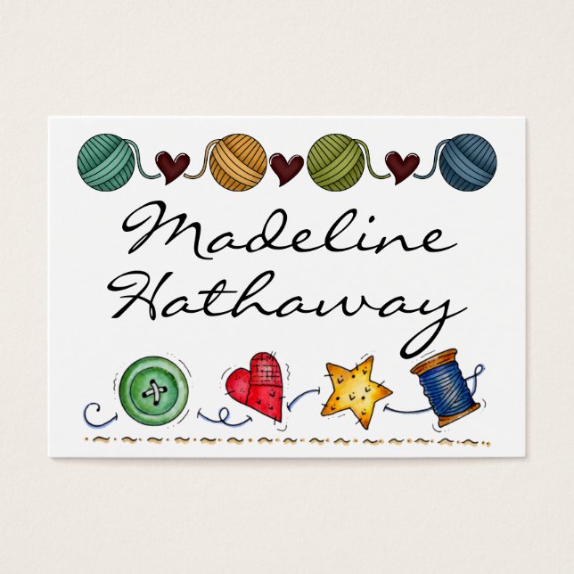 Cartão / Etiqueta de Costura / Tricô da SRF (Frente)