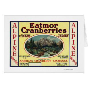 Cartão Etiqueta de Marca de Amoras de Comores Alpinas