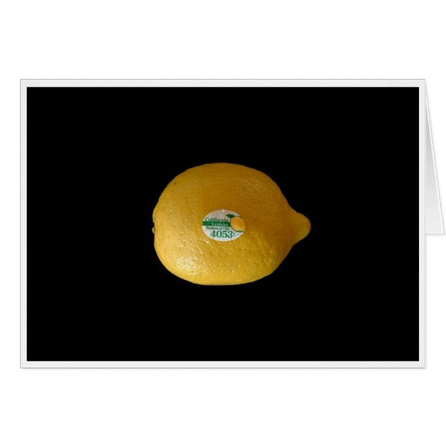 Cartão Etiqueta do limão (Frente Horizontal)