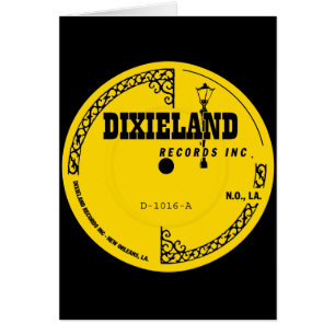 Cartão Etiqueta dos registros de Dixieland