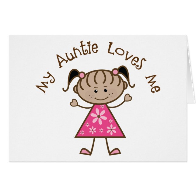 Cartão Étnico minha tia Amor Me Presente (Frente Horizontal)