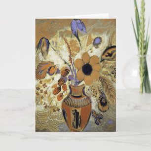 Cartão Etruscan Vase com Flores