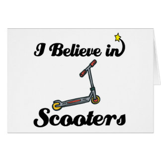 Cartão eu acredito em scooters