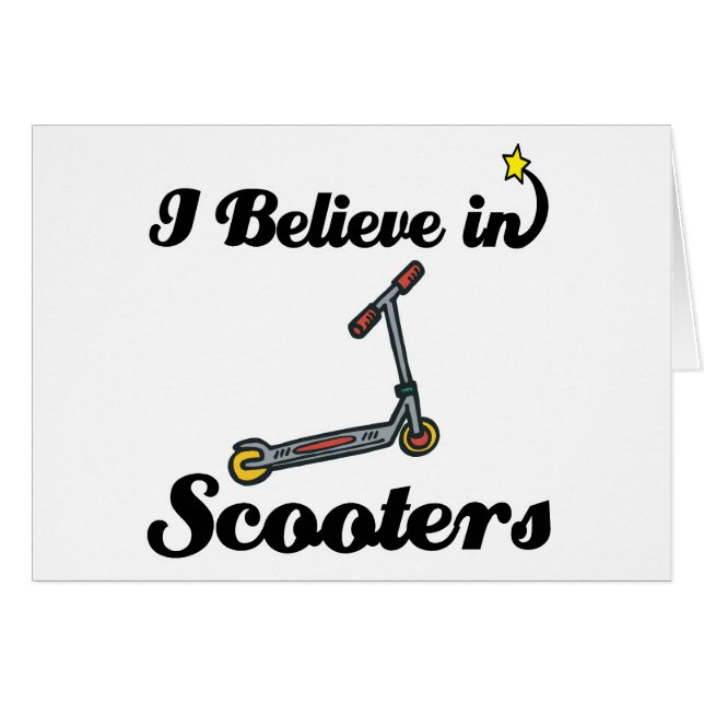 Cartão eu acredito em scooters (Frente Horizontal)