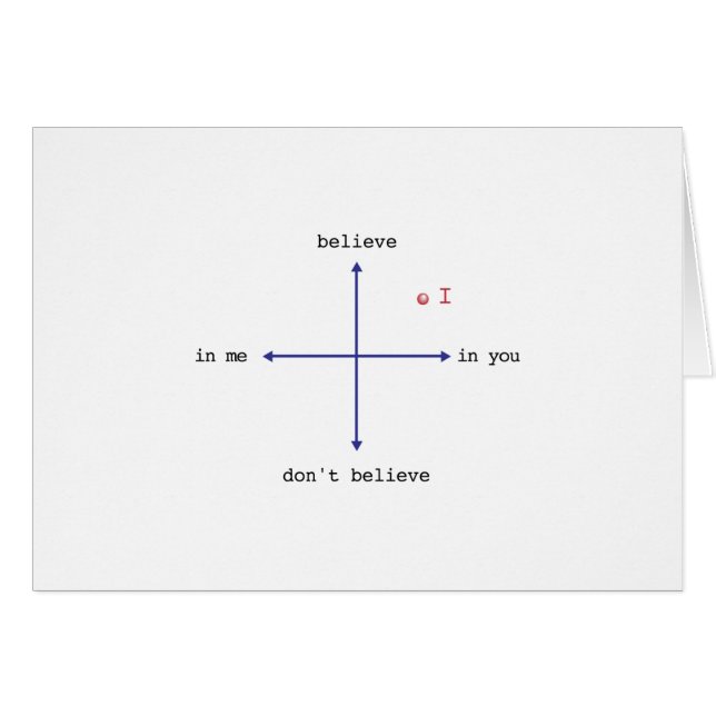 Cartão Eu acredito em você (Frente Horizontal)