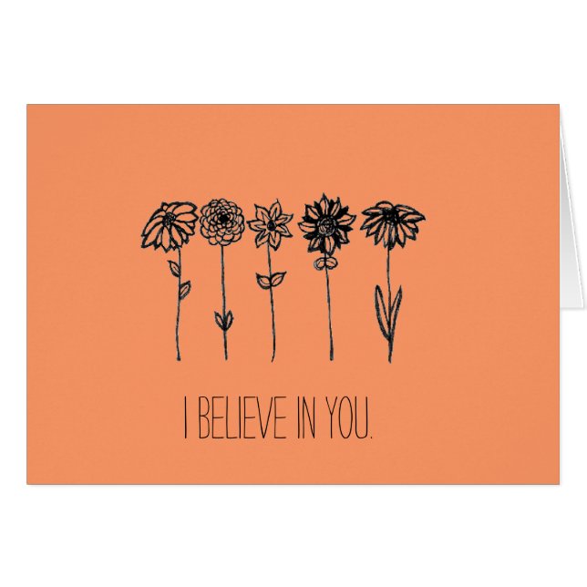 Cartão Eu acredito em você (Frente Horizontal)