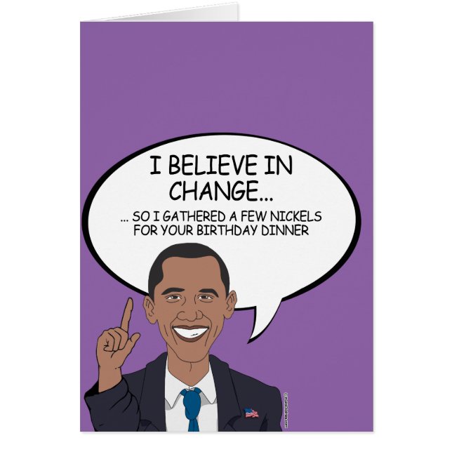 Cartão Eu acredito na mudança assim que eu recolhi alguns (Frente)