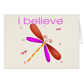 Cartão Eu acredito nas libélulas