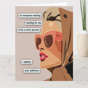 Cartão Eu admiro sua paciência