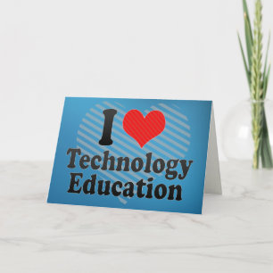 Cartão Eu adoro a educação tecnológica