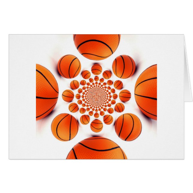 Cartão Eu adoro basquete (Frente Horizontal)