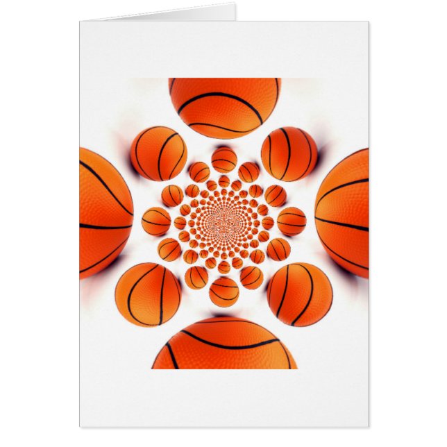 Cartão Eu adoro basquete (Frente)