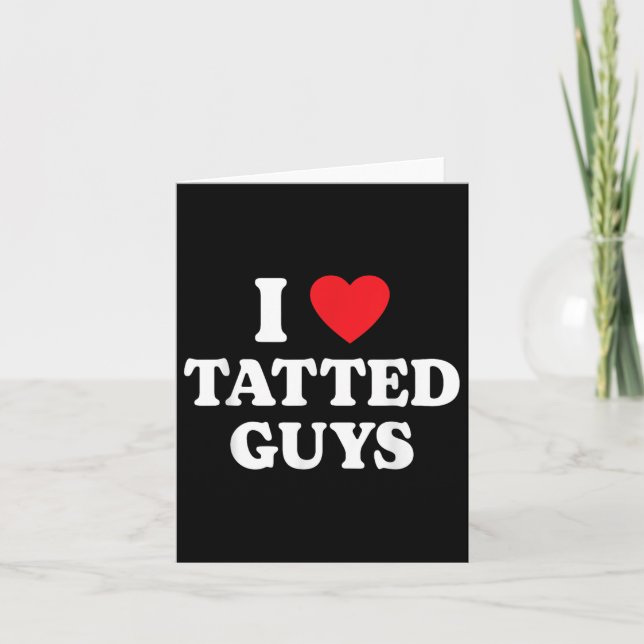 Cartão Eu Adoro Caras Tatuadas Eu Corto Caras Tatuadas En (Frente)