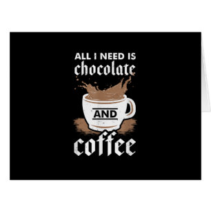 Cartão Eu Adoro Chocolate E Café