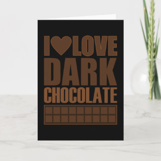 Cartão Eu Adoro Chocolate Negro