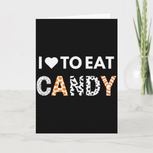 Cartão Eu Adoro Comer Doce Eu Sou Doce Casais de Hallowee