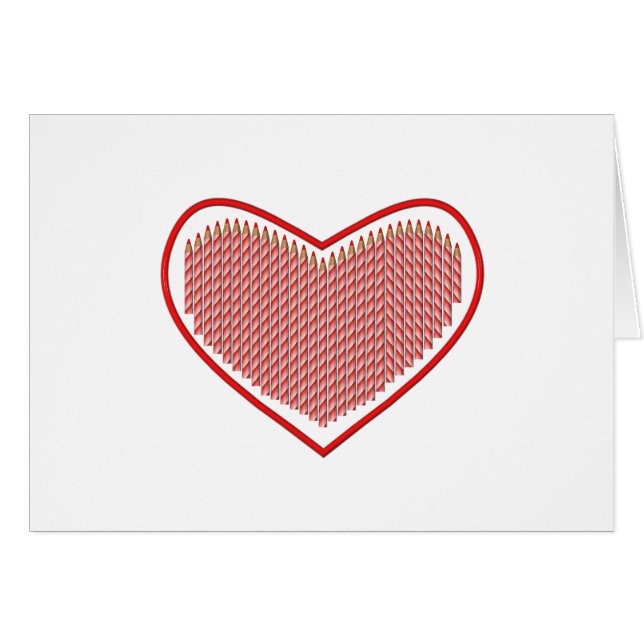 Cartão Eu adoro desenhar (Frente Horizontal)