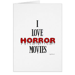 Cartão Eu adoro filmes de terror