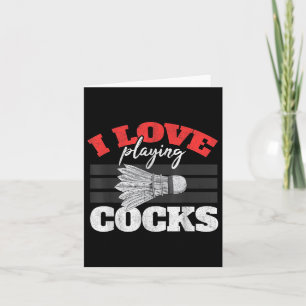 Cartão Eu Adoro Jogar Um Pássaro De Vaivém