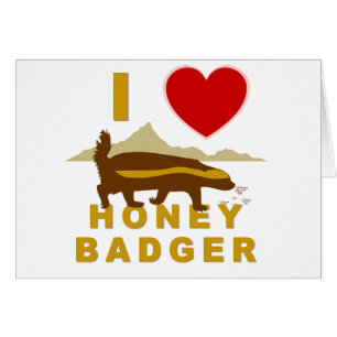 CARTÃO EU ADORO MEL BADGER