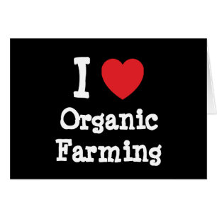 Cartão Eu adoro o coração da Agricultura Orgânica pers