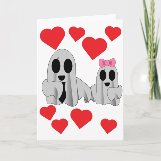 Cartão Eu adoro o Pai Boo da Filha (Frente)