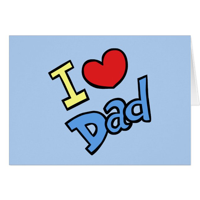 Cartão Eu adoro Pai (Frente Horizontal)