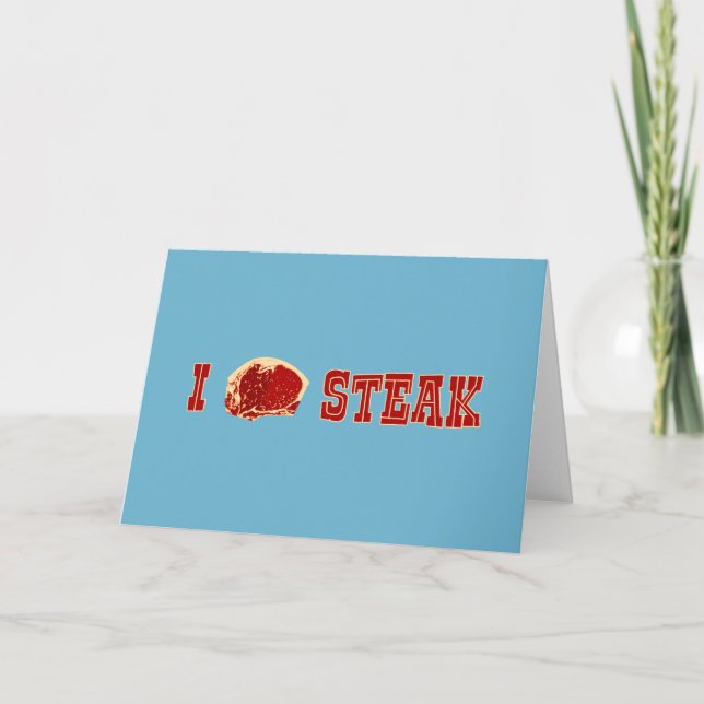 Cartão Eu Adoro Steak (Frente)
