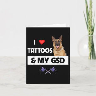 Cartão Eu Adoro Tatuagens E Meu Corpo De Cachorro German 