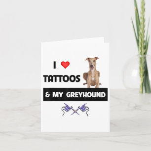 Cartão Eu Adoro Tatuagens E Minha Tatuagem De Cachorro De