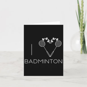 Cartão Eu Adoro Treinador Do Jogador Da Equipe Badminton