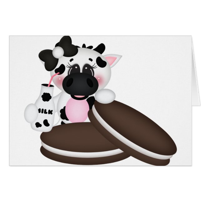 Cartão Eu Adoro Vaca De Leite (Frente Horizontal)