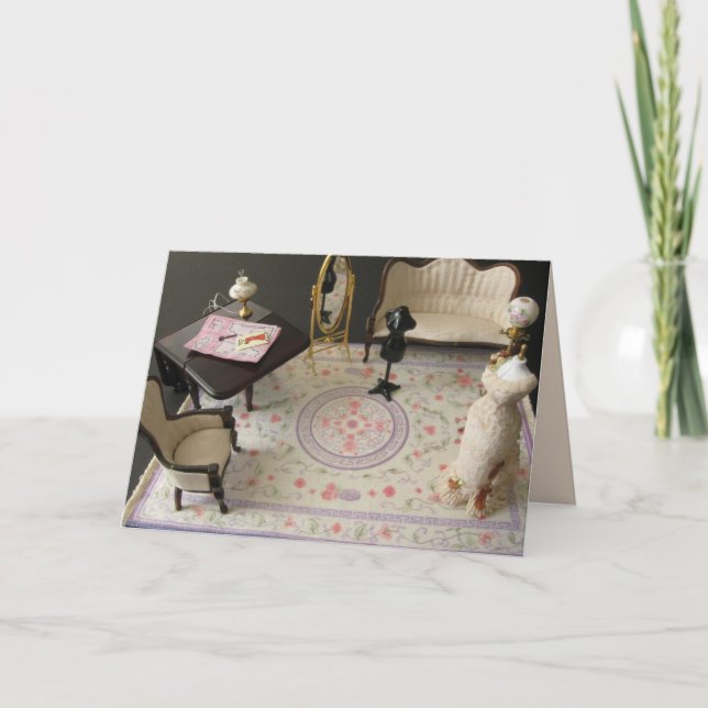 Cartão Eu Agradeço Por Você Ter Visto Muito! Dressmaker S (Frente)