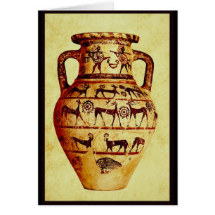 Cartão Eu amo a cerâmica antiga