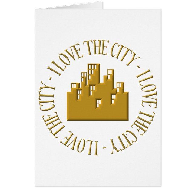 Cartão Eu amo a cidade (Frente)