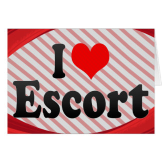 Cartão Eu amo a escolta