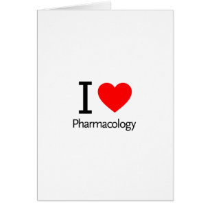 Cartão Eu amo a farmacologia