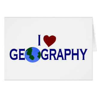 Cartão Eu amo a geografia