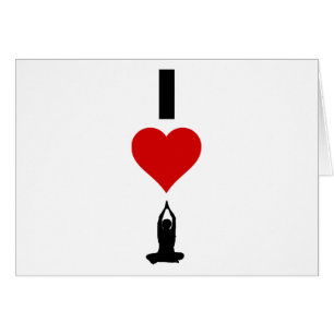 Cartão Eu amo a ioga (vertical)