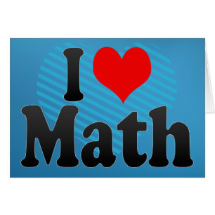 Cartão Eu amo a matemática