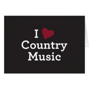 Cartão Eu amo a música country