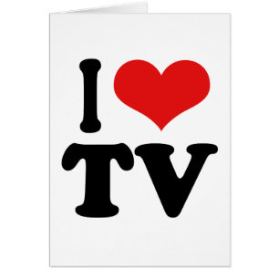 Cartão Eu amo a tevê