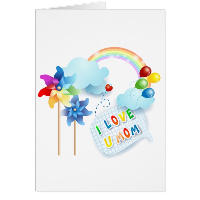 Cartão Eu amo a tua mãe (Frente)