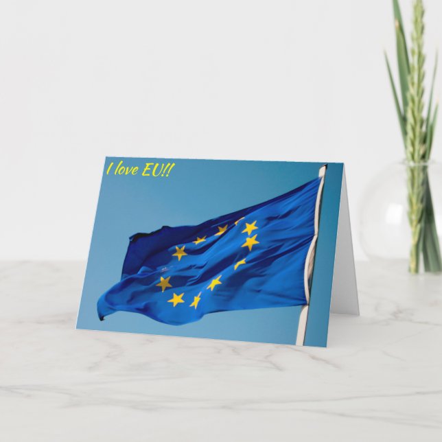 Cartão "Eu amo a UE" (Frente)