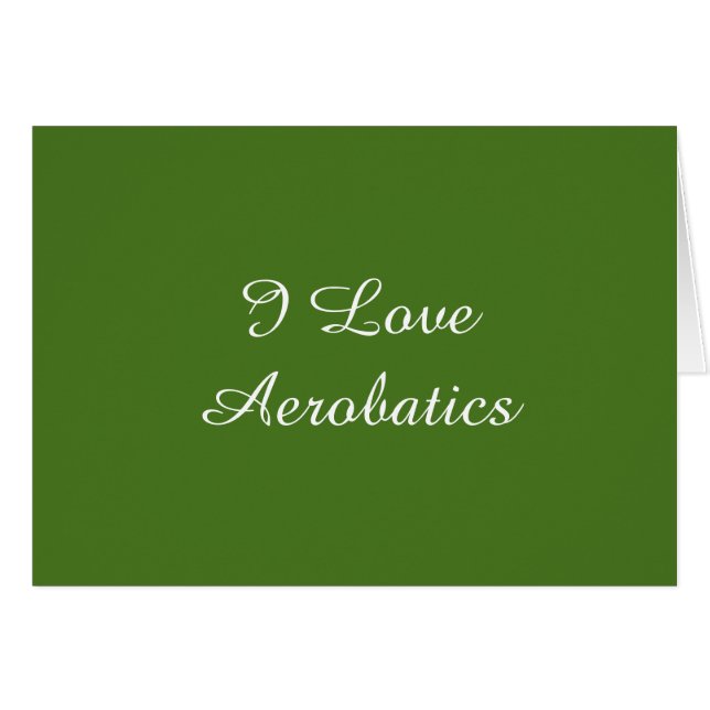Cartão Eu Amo Aerobática (Frente Horizontal)