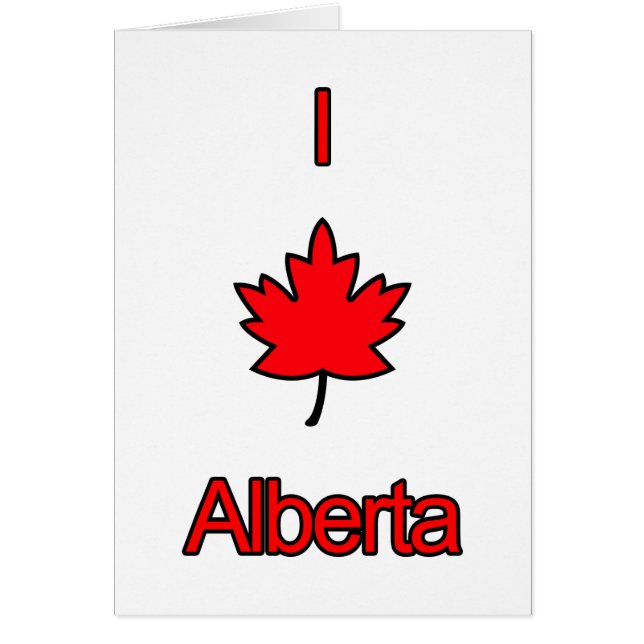 Cartão Eu amo Alberta (Frente)