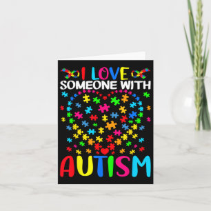 Cartão Eu Amo Alguém Com Autismo Quebra-cabeça Heart Advo