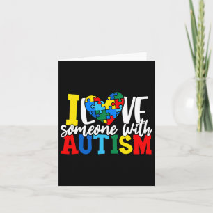 Cartão Eu Amo Alguém Com Autismo Sensibilização Autista 1